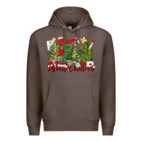 Coffee merry christmas nurse trees Premium Hoodie - MaliasSmallBusiness