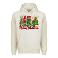 Oatmeal Heather merry christmas nurse trees Premium Hoodie - MaliasSmallBusiness