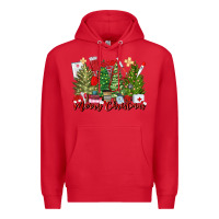 Red merry christmas nurse trees Premium Hoodie - MaliasSmallBusiness