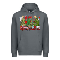 Rock merry christmas nurse trees Premium Hoodie - MaliasSmallBusiness