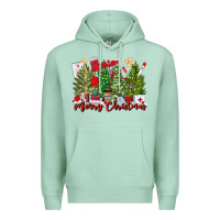 Seafoam merry christmas nurse trees Premium Hoodie - MaliasSmallBusiness