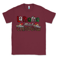 Burgundy la mama mas chingona Classic Tee - CowhideDigitalArt