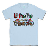 Dusty Blue la mama mas chingona Classic Tee - CowhideDigitalArt
