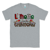 Heather Grey la mama mas chingona Classic Tee - CowhideDigitalArt