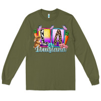 Army Green louisiana easter dady Long Sleeve Tee - RacoonDesign