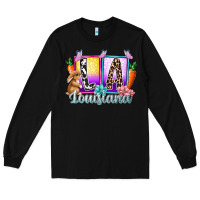 Black louisiana easter dady Long Sleeve Tee - RacoonDesign