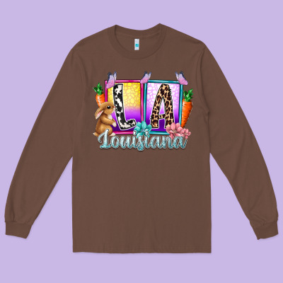 Louisiana Easter Dady Long Sleeve Tee Designed By Racoondesign
