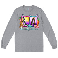 Heather Grey louisiana easter dady Long Sleeve Tee - RacoonDesign