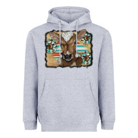 Heather Grey western wreath baby calf Heavyweight Hoodie - BarkalooDesign
