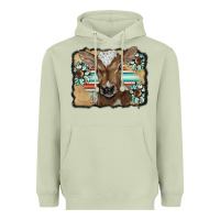Matcha western wreath baby calf Heavyweight Hoodie - BarkalooDesign