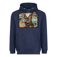Navy western wreath baby calf Heavyweight Hoodie - BarkalooDesign