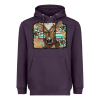 Plum western wreath baby calf Heavyweight Hoodie - BarkalooDesign