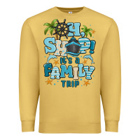 Antique Gold oh ship its a family trip Premium Sweatshirt - MaliasSmallBusiness