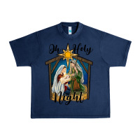 Navy oh holy night holy family Urban Heavy Tee - RanaPortraitStore