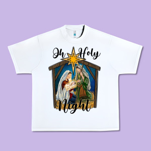 Oh Holy Night Holy Family Urban Heavy Tee Designed By Ranaportraitstore
