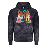 Cloud Black Afro woman nail art Vintage Hoodie - RanaPortraitStore
