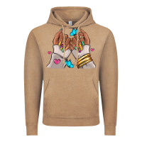 Vintage Coffee Afro woman nail art Vintage Hoodie - RanaPortraitStore