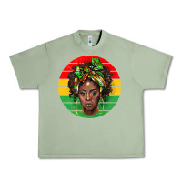 Oil Green black women Urban Heavy Tee - BarkalooDesign