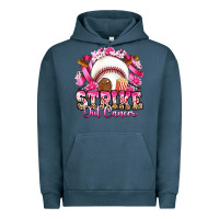Pigment Midnight Navy strike out cancer baseball Urban Hoodie - Artiststas