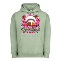 Pigment Oil Green strike out cancer baseball Urban Hoodie - Artiststas