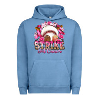 Pigment Pebble Blue strike out cancer baseball Urban Hoodie - Artiststas