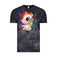 Cloud Black unicorn Vintage Tee - Zillion Design Studio