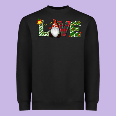 Heavyweight Sweatshirt Christmas Love Gnome