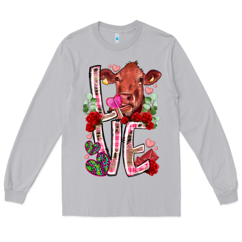 Love Cow Valentine Long Sleeve Tee by RacoonDesign | Teevron