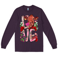 Plum love cow valentine Long Sleeve Tee - RacoonDesign