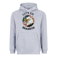 Heather Grey Lets Go Brandon American Bald Eagle Heavyweight Hoodie - Jasminsmagicworld