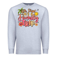 Heather Grey oh ship its a family trip summer vacation Premium Sweatshirt - MaliasSmallBusiness