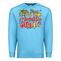 Ocean Blue oh ship its a family trip summer vacation Premium Sweatshirt - MaliasSmallBusiness