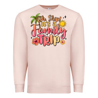 Pale Pink oh ship its a family trip summer vacation Premium Sweatshirt - MaliasSmallBusiness