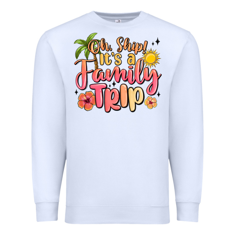 Oh Ship Its A Family Trip Summer Vacation Premium Sweatshirt by MaliasSmallBusiness | Teevron