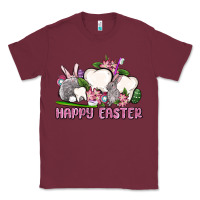 Burgundy Happy Easter teeth Classic Tee - OliviaCreatesArt