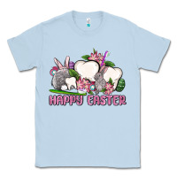 Dusty Blue Happy Easter teeth Classic Tee - OliviaCreatesArt