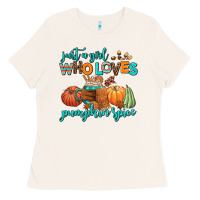 Bone just a girl who loves pumpkin spice Ladies Tee - AdoDesignShop