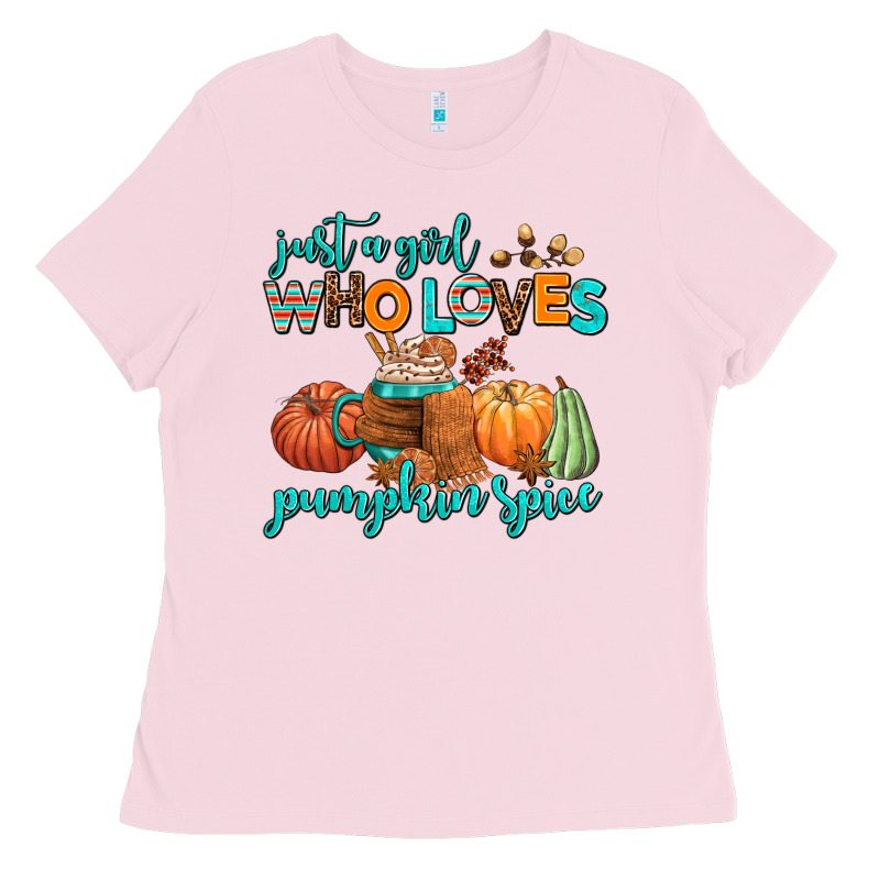 Just A Girl Who Loves Pumpkin Spice Ladies Tee by AdoDesignShop | Teevron