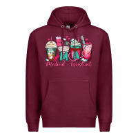 Burgundy ma medical assistant coffee cups Premium Hoodie - MaliasSmallBusiness