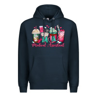 Navy ma medical assistant coffee cups Premium Hoodie - MaliasSmallBusiness