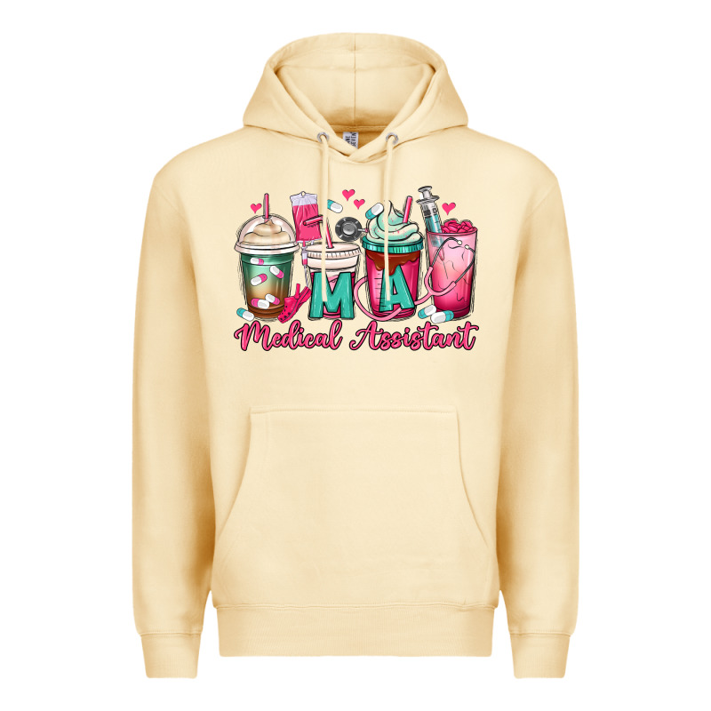 Ma Medical Assistant Coffee Cups Premium Hoodie by MaliasSmallBusiness | Teevron