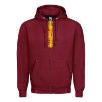 Burgundy Halloween Key Fob Zipper Hoodie - BundleAndBundleShop
