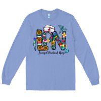 Colony Blue lpn licensed practial nurse Long Sleeve Tee - CowhideDigitalArt
