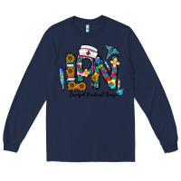 Navy lpn licensed practial nurse Long Sleeve Tee - CowhideDigitalArt