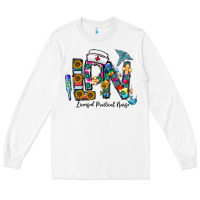 White lpn licensed practial nurse Long Sleeve Tee - CowhideDigitalArt