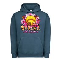 Pigment Midnight Navy strike out cancer softball Urban Hoodie - Artiststas