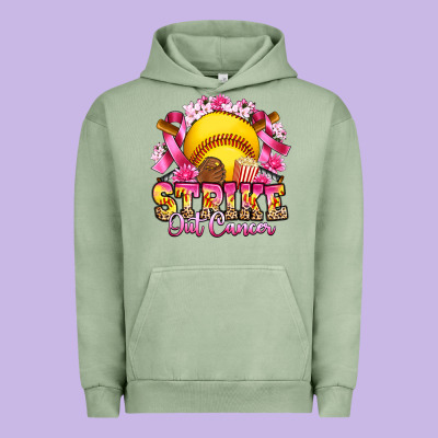 Strike Out Cancer Softball Urban Hoodie Designed By Artiststas