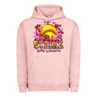 Pigment Salmon strike out cancer softball Urban Hoodie - Artiststas