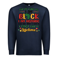 Navy black history month malia Premium Sweatshirt - MaliasSmallBusiness