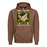 Chestnut Christmas Chicken Zipper Hoodie - Artiststas
